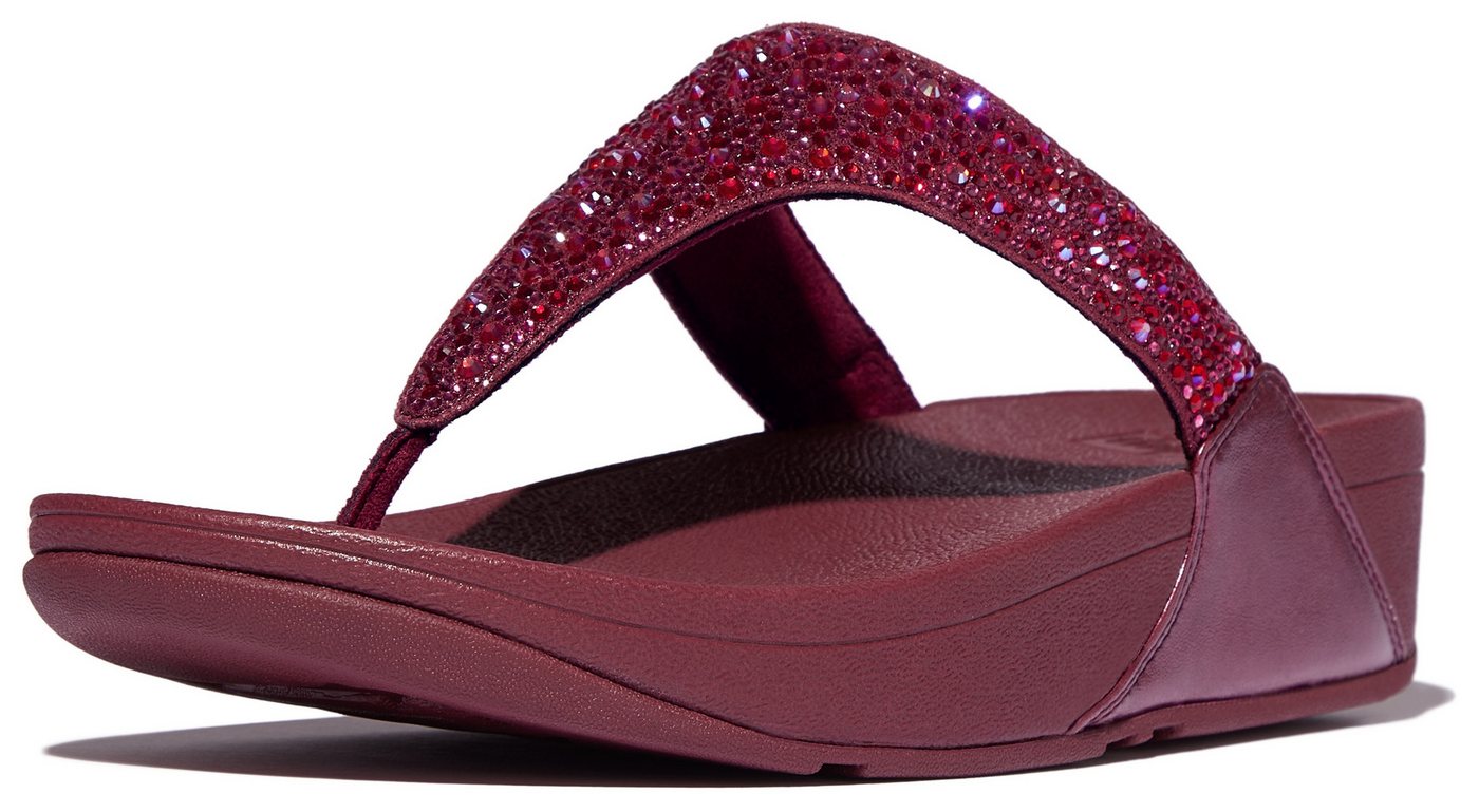 FitFlop LULU CRYSTAL Zehentrenner, Sandale, Pantolette mit Schmucksteine