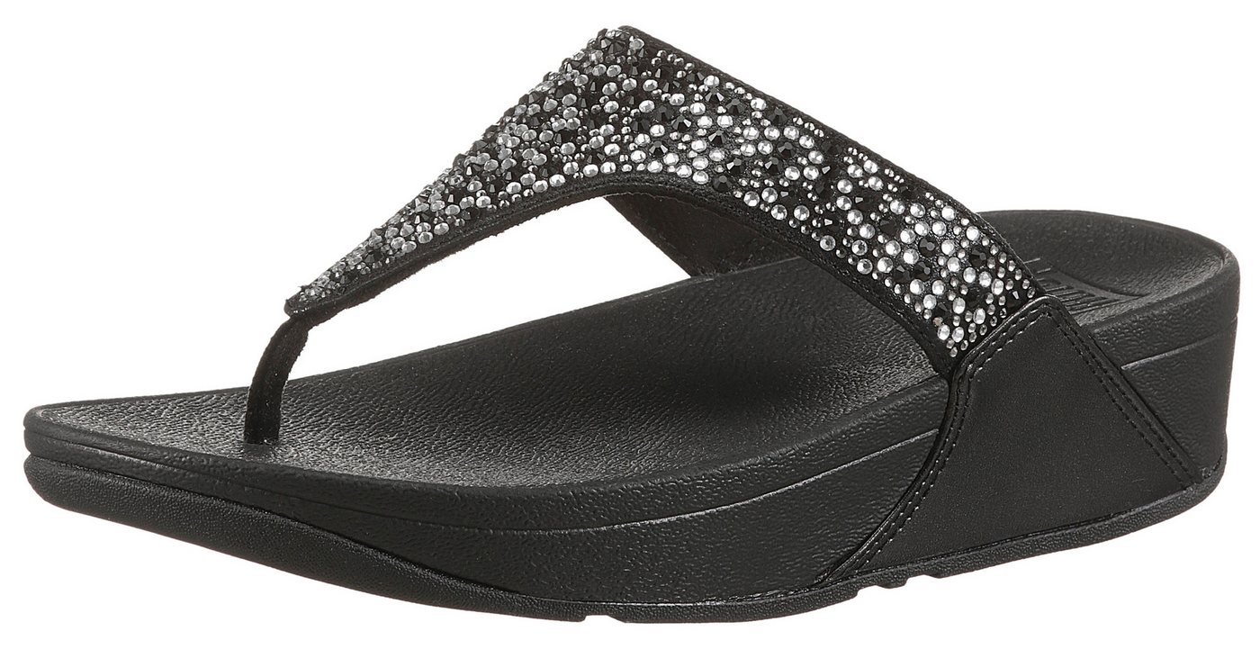 FitFlop LULU CRYSTAL Zehentrenner, Sandale, Pantolette mit Schmucksteine