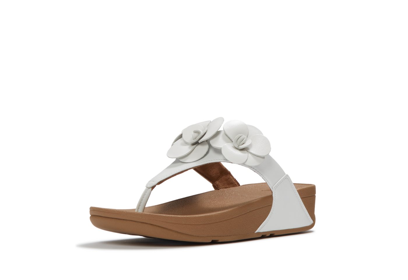 FitFlop LULU FLOWER TOE-POST SANDALS Dianette Keilabsatz, Zehentrenner, Sommerschuh mit modischer Blütenverzierung