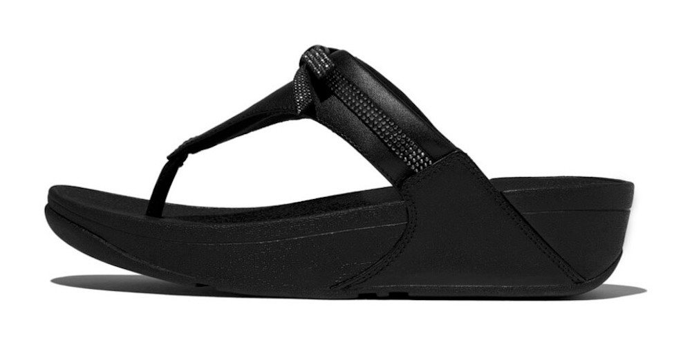 FitFlop LULU GLITZ BOW Zehentrenner Slides, Badeschuh mit Glitter