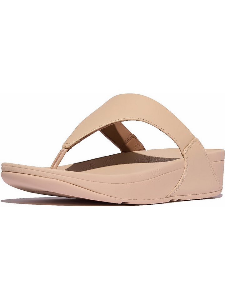 FitFlop Lulu Leather Toepost Sandale (beige/braun)