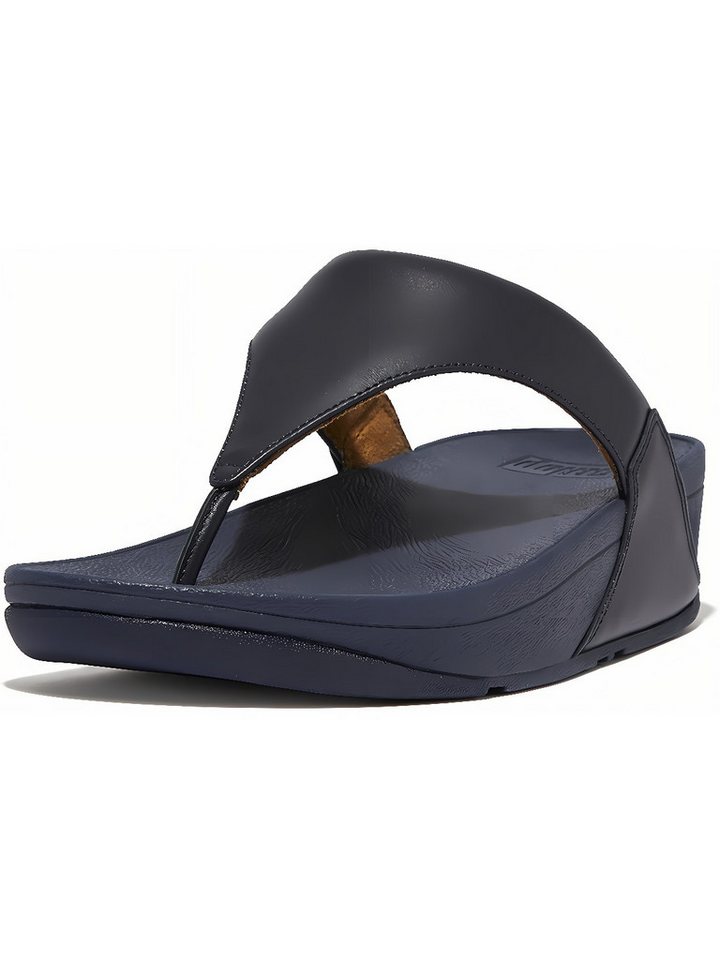 FitFlop Lulu Leather Toepost Sandale (blau)