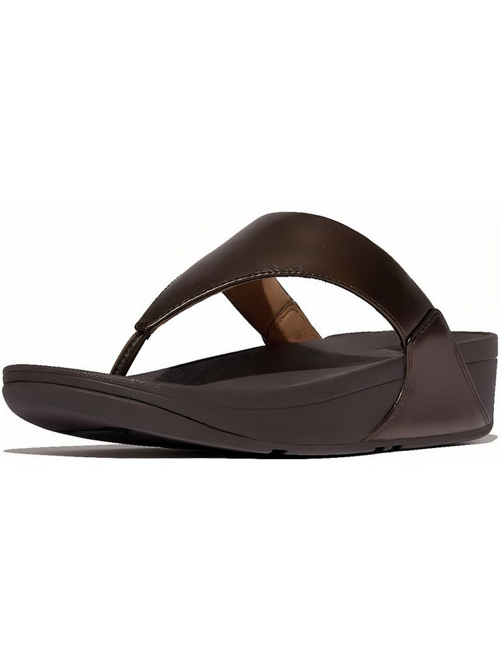 FitFlop Lulu Leather Toepost Sandale (braun)