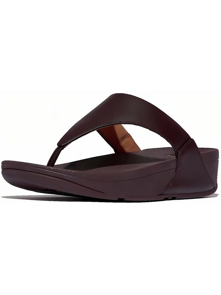 FitFlop Lulu Leather Toepost Sandale (Plumberry)