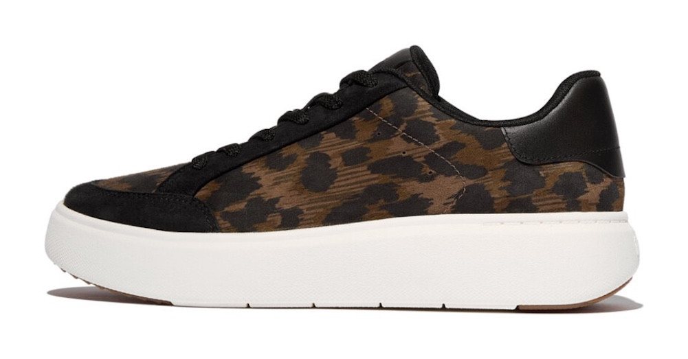 FitFlop RTG Sneaker Plateausneaker, Schnürschuh im Retro Look (braun/schwarz)