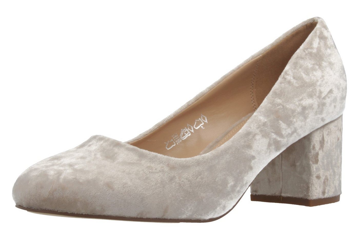 Fitters Footwear 2.978609 Sesy Beige Velvet Pumps
