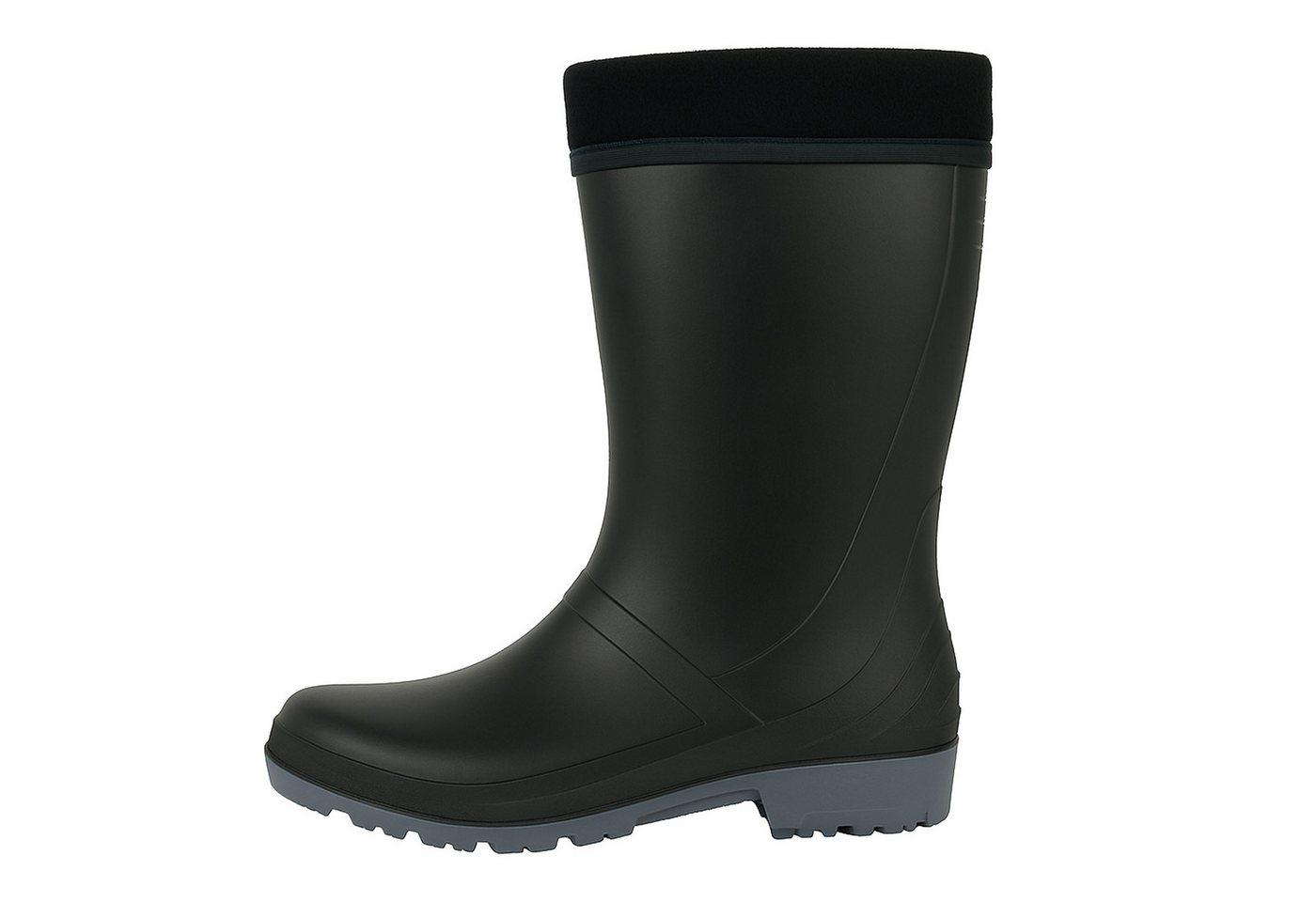 Fjordvik Herren PVC-Thermostiefel mit herausnehmbarem Winterfutter – Schwarz Gummistiefel (Isolierende Winterboots mit Fleecefutter für Hof und Spaziergang) Pflegeleichtes Material lässt sich schnell und sauber abspülen
