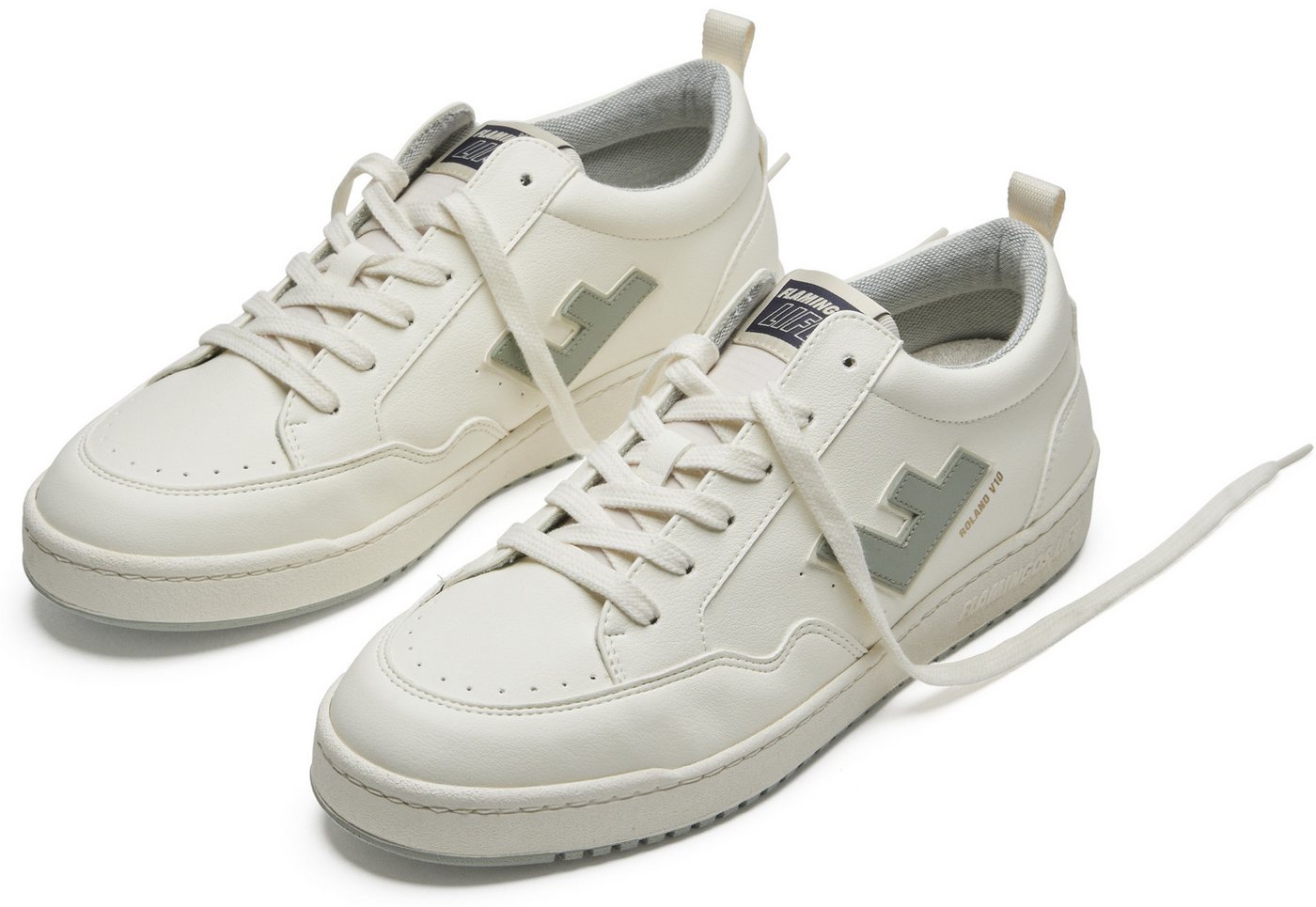 Flamingos Life ROLAND V.10 Sneaker veganer Sneaker, Obermaterial aus 70% Maisresten (weiß)