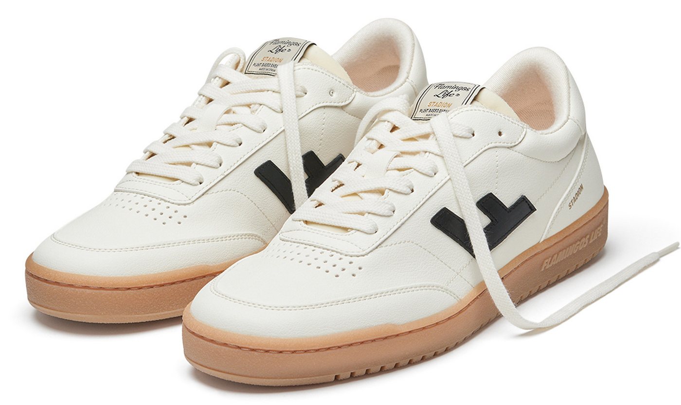 Flamingos Life STADION Sneaker vegane Sneaker, Obermaterial aus 68% Maisresten (weiß)