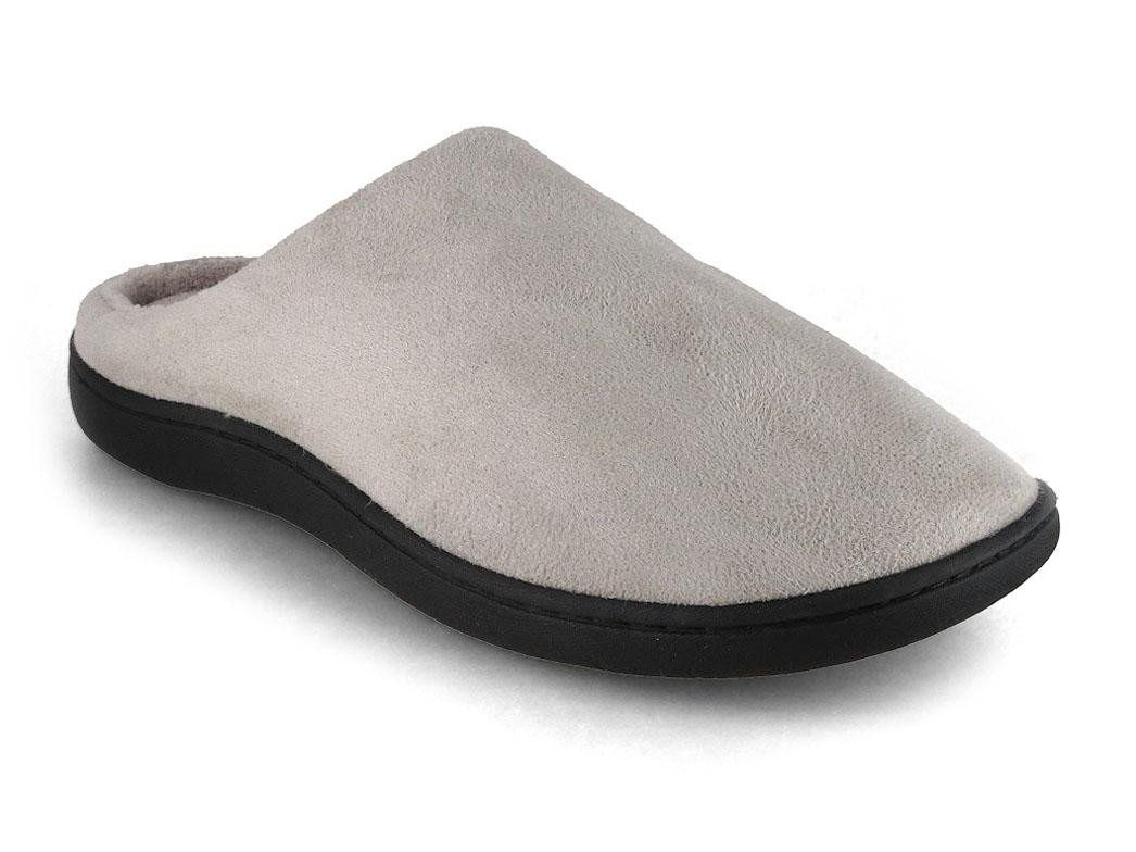 Fluffys Cosmo Herren klassische Pantoffeln Latschen Schlappen Slipper Pantolet Hausschuh besonders leicht (grau)