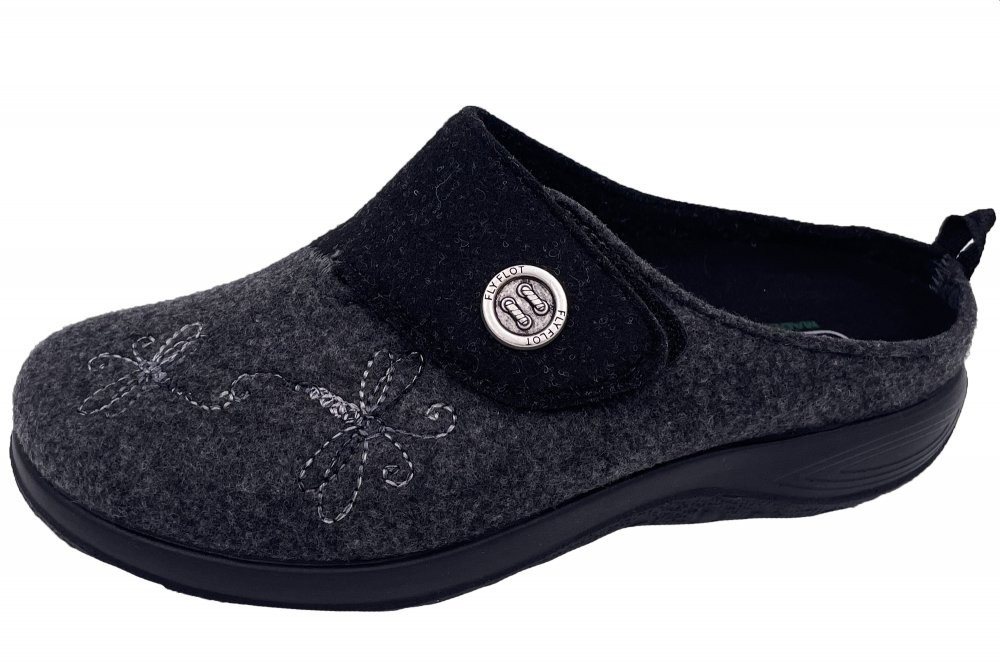 Fly Flot Hausschuh (schwarz)