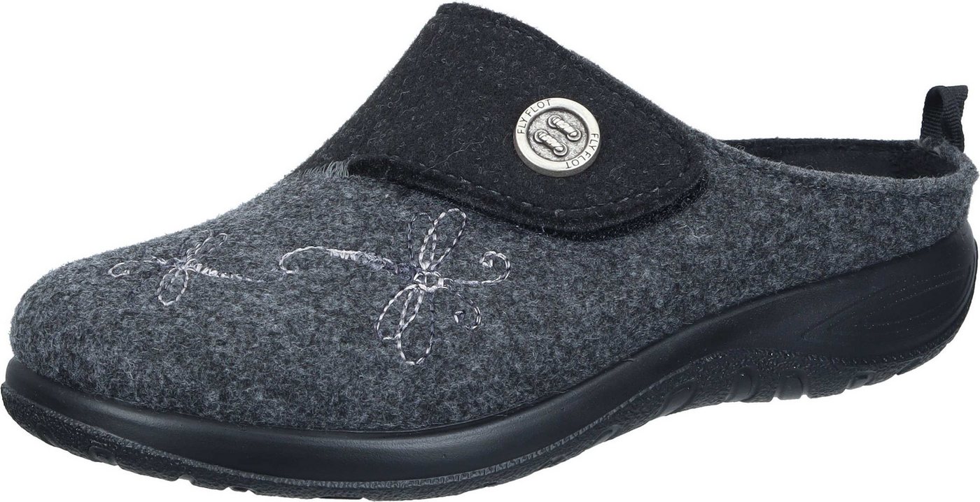 Fly Flot Hausschuhe Hausschuh aus starpazierfähigem PET (schwarz)