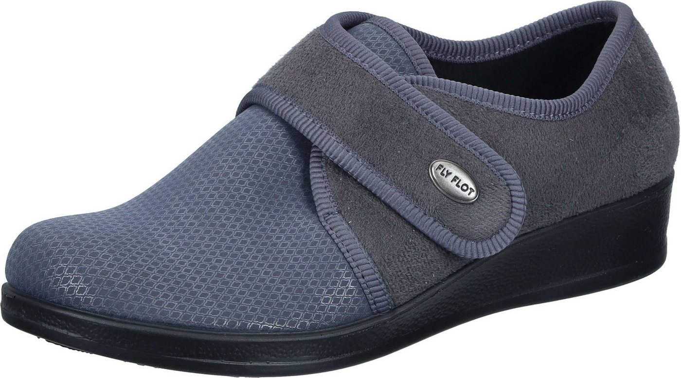 Fly Flot Hausschuhe Hausschuh aus Stretch Material (grau)