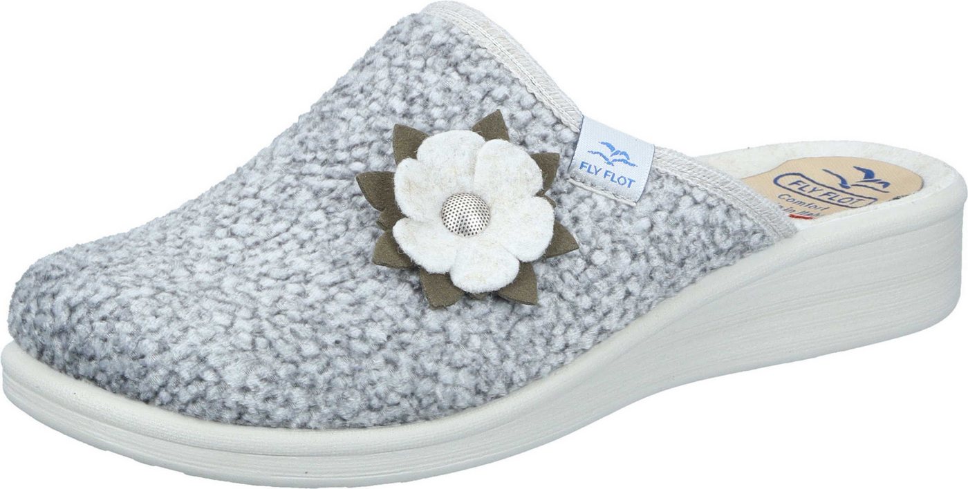Fly Flot Hausschuhe Hausschuh aus Textil (grau)
