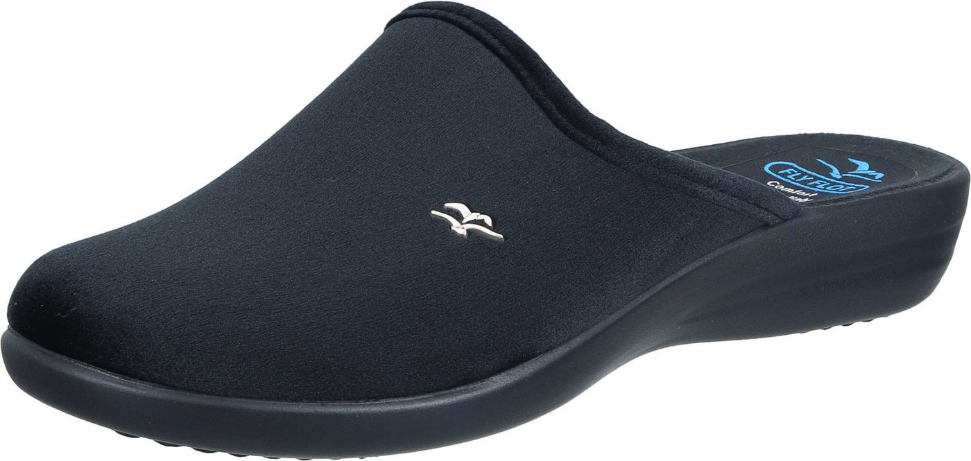 Fly Flot Hausschuhe Hausschuh aus Textil (schwarz)