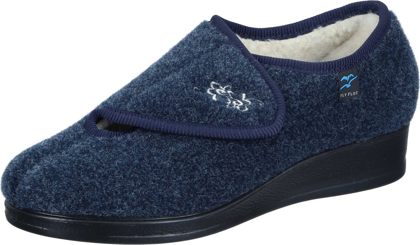 Fly Flot Hausschuhe Hausschuh aus Wollfilz (blau)