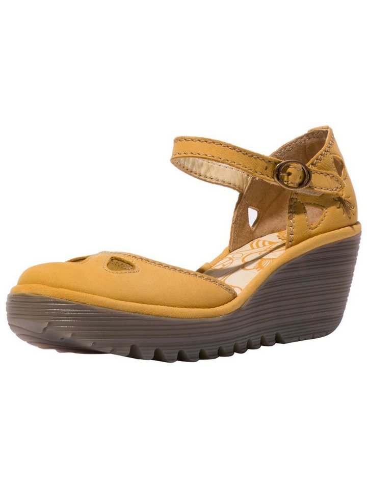 Fly London Pumps Leder Keilpumps (gelb)
