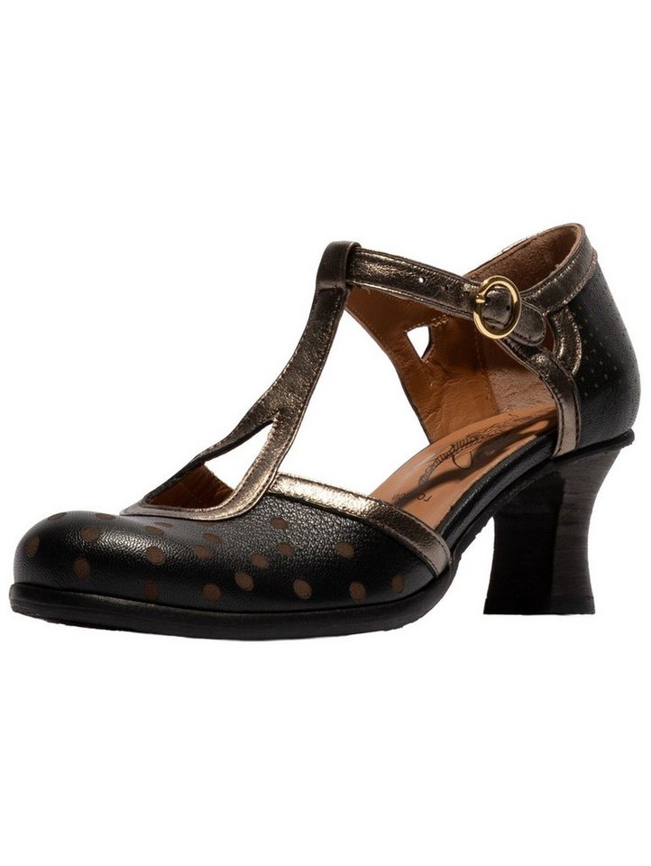 Fly London Pumps Leder Pumps (schwarz/gold)