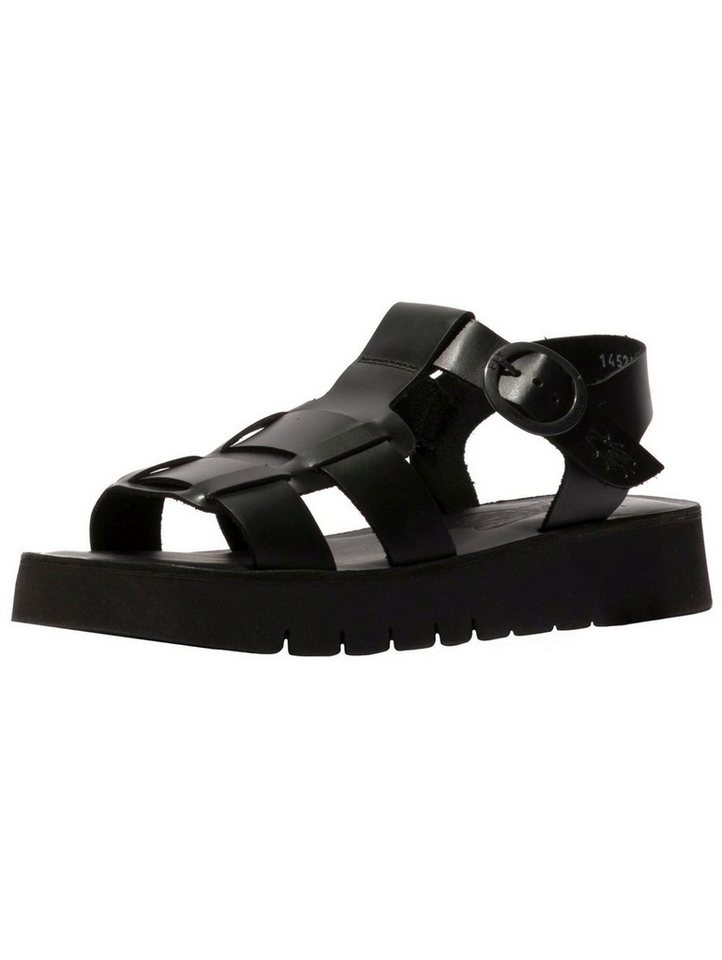 Fly London Sandalen Leder Riemchensandale (schwarz)