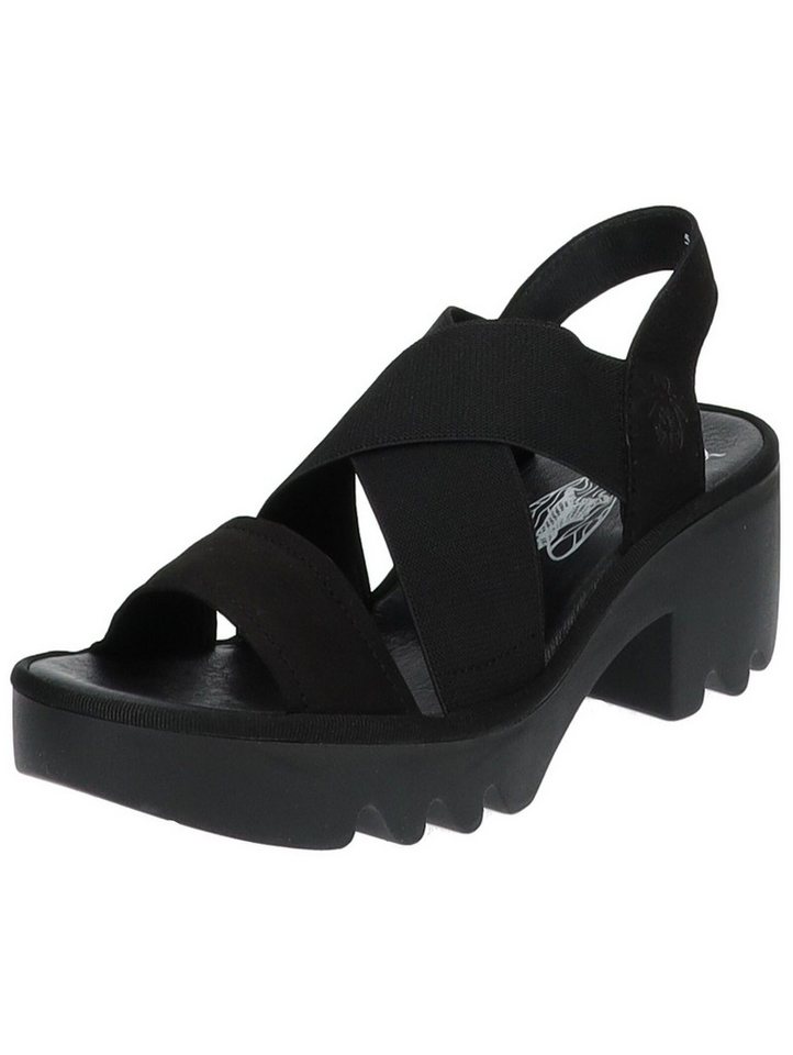 Fly London Sandalen Leder Riemchensandale (schwarz)