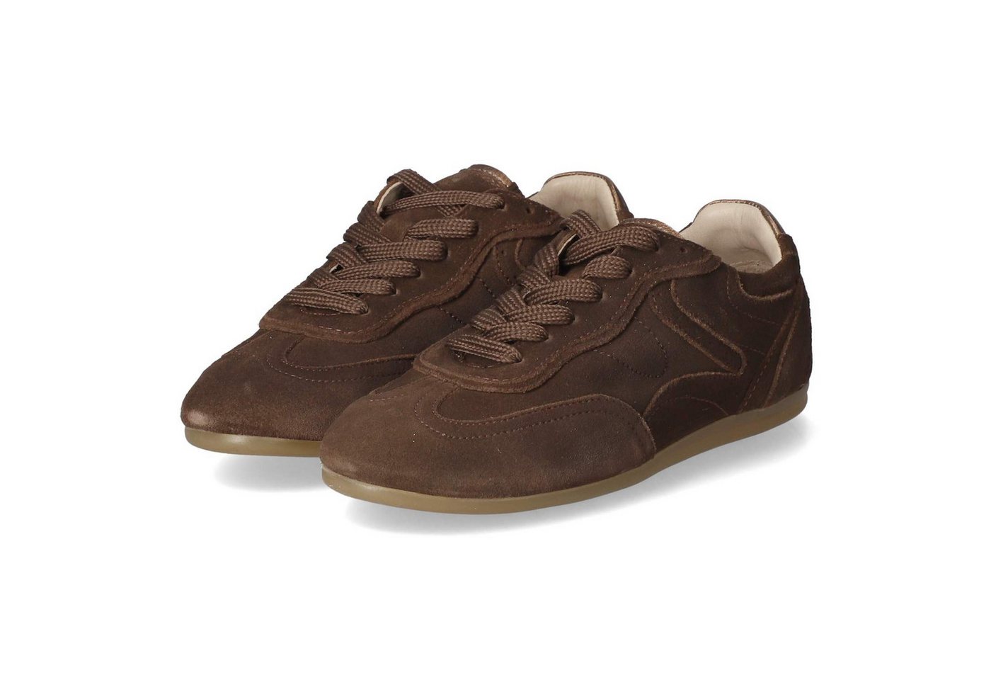 Fräulein Frida Vita 02 - Brunette Damen Rauleder brown Schnürschuh