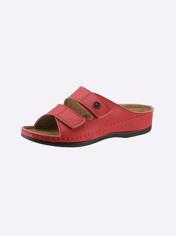 Franken-Schuhe Pantolette Pantolette (rot/weiß)