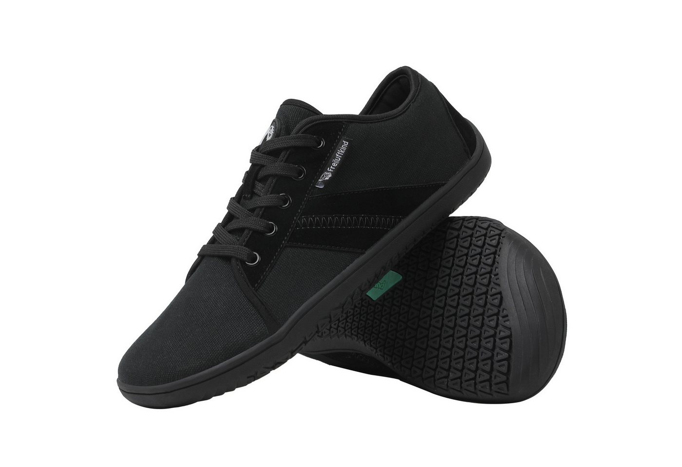 Freiluftkind Baker – gesunde Barfußschuhe Sneaker - Entlasten Füße & Gelenke Sneaker (schwarz)