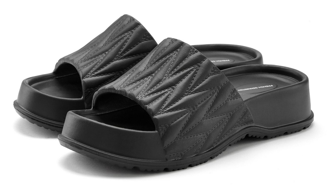 French Connection Pantolette Badepantolette, Mule, Sandale, offener Schuh, Badeschuh