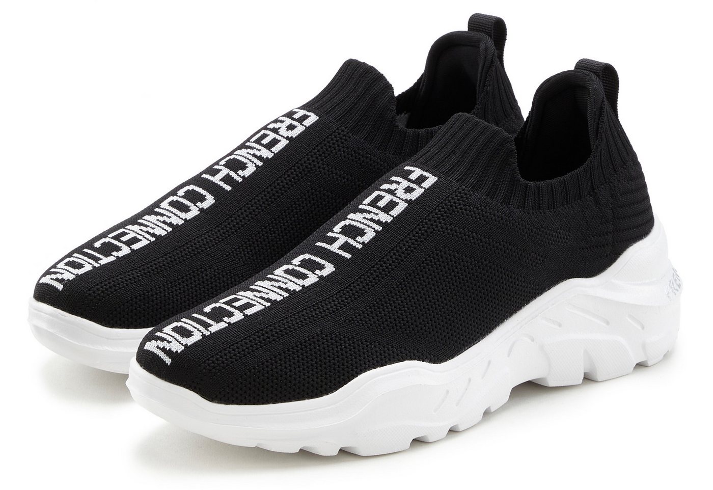 French Connection Sneaker Slipper, Halbschuh, Freizeitschuh zum Reinschlüpfen VEGAN
