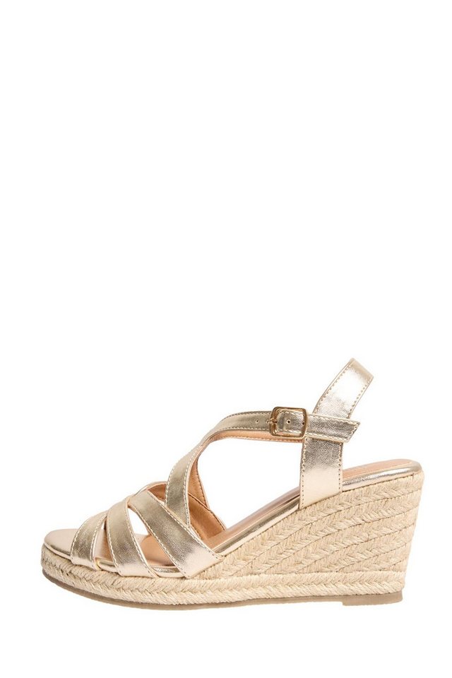 Friends Like These Espadrilles, weite Passform Keilsandalette (1-tlg) (gold)