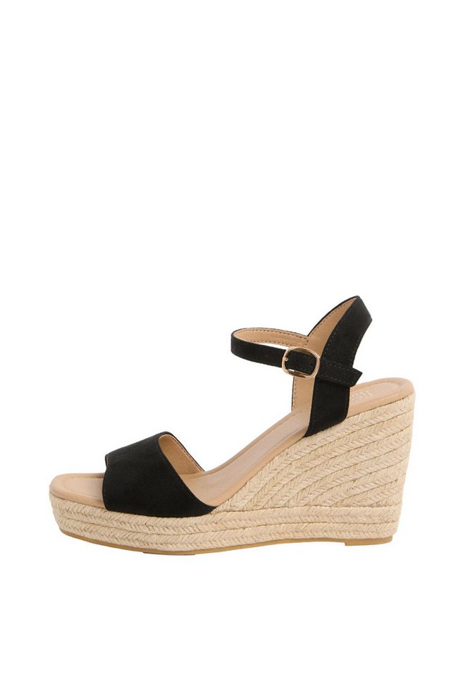 Friends Like These zehenfreie Slingback-Wedges Keilsandalette (1-tlg) (schwarz)