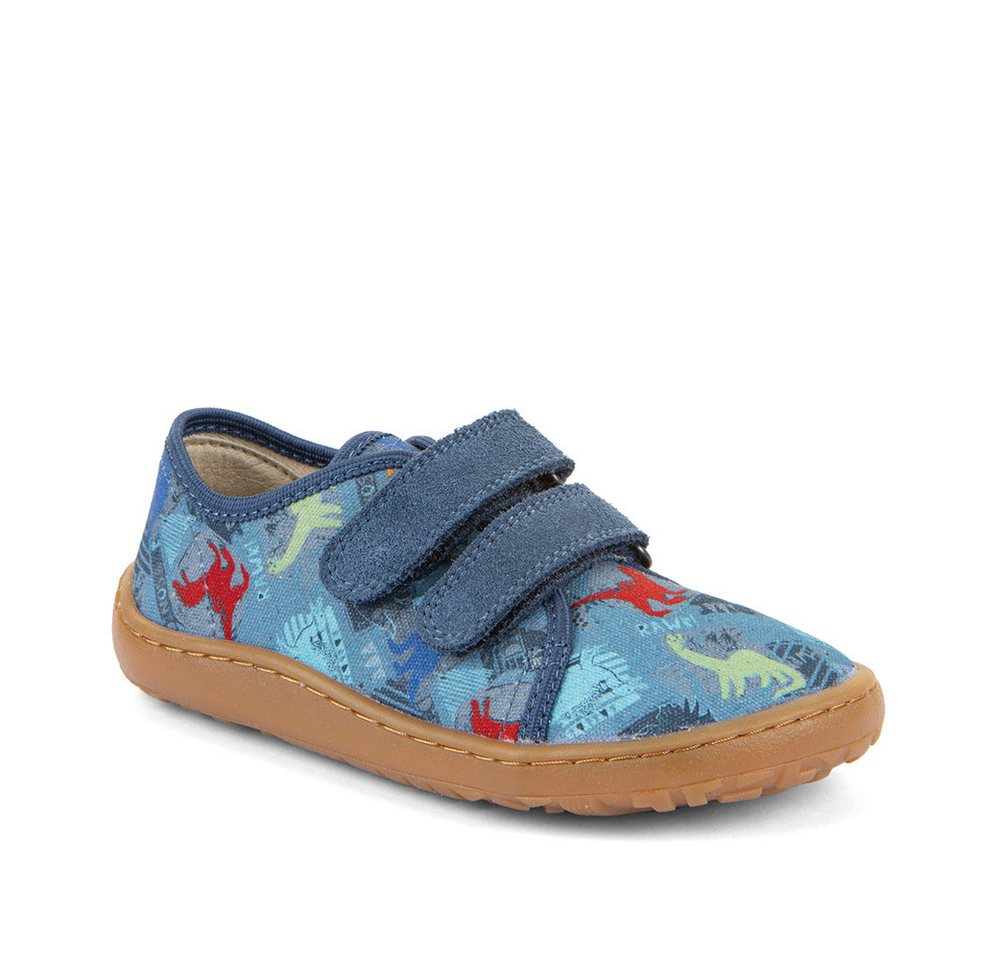 froddo® BAREFOOT CANVAS Barfußschuh Sneaker, Klettschuh mit Baumwollfutter, Klett-Hausschuh