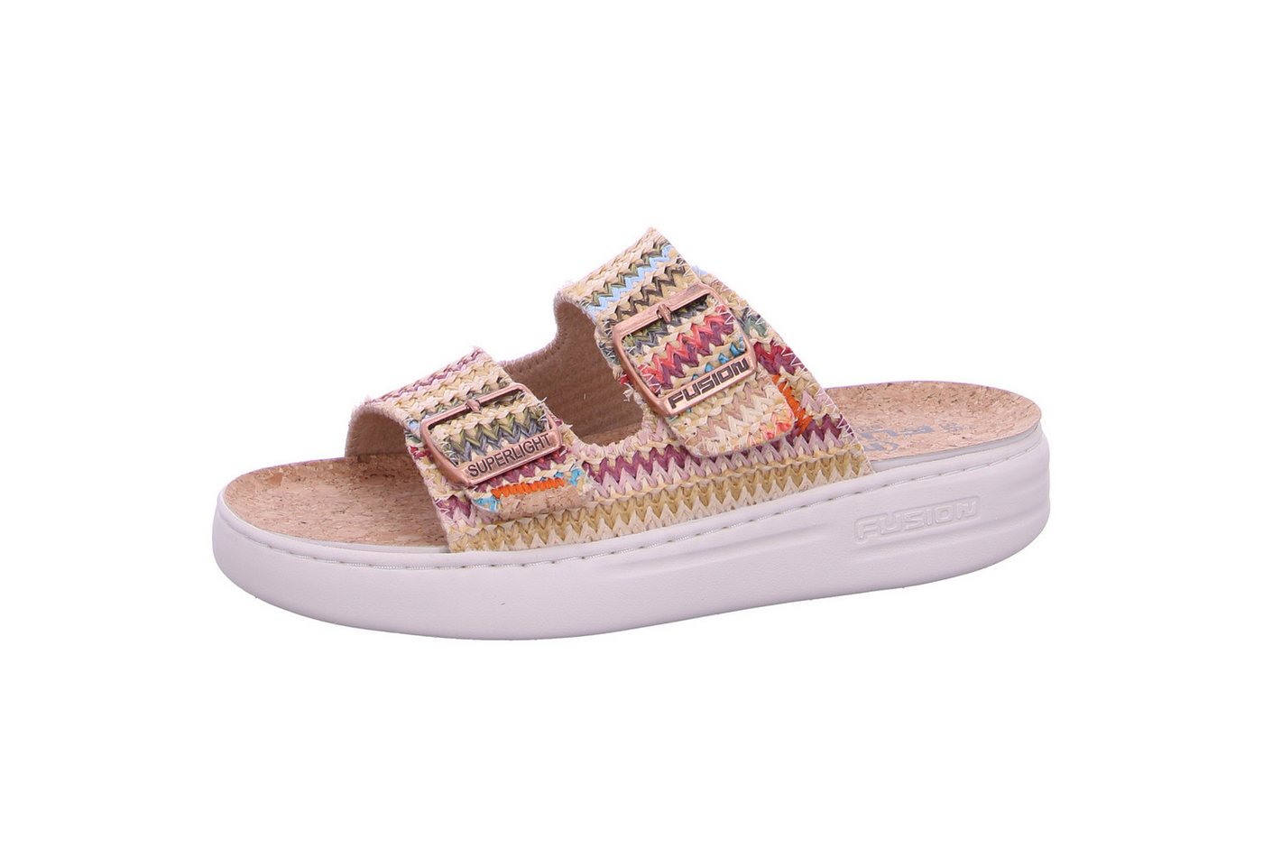Fusion Pantolette (beige/bunt)