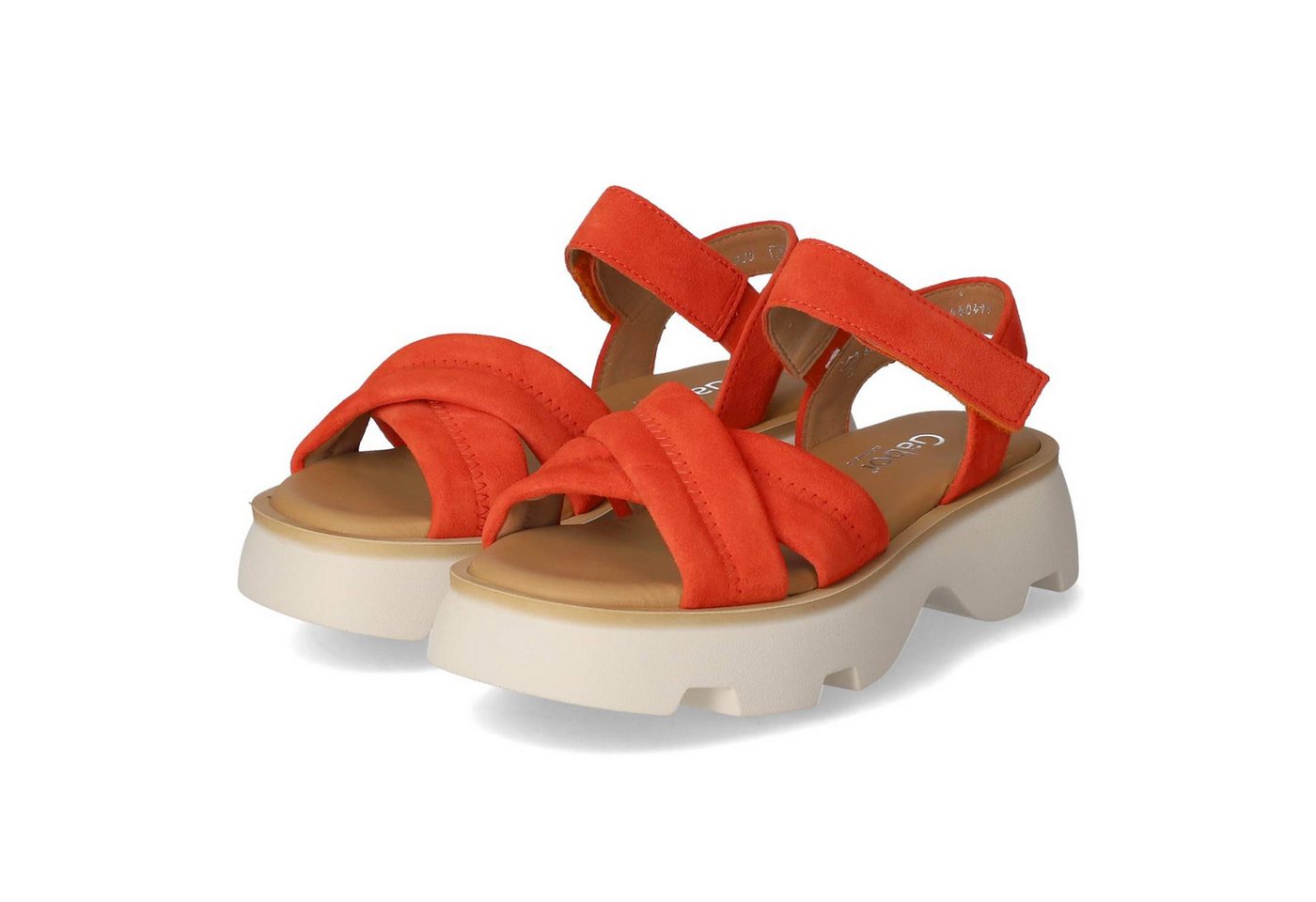Gabor 62.853.23 Damen Rauleder orange Sandalette