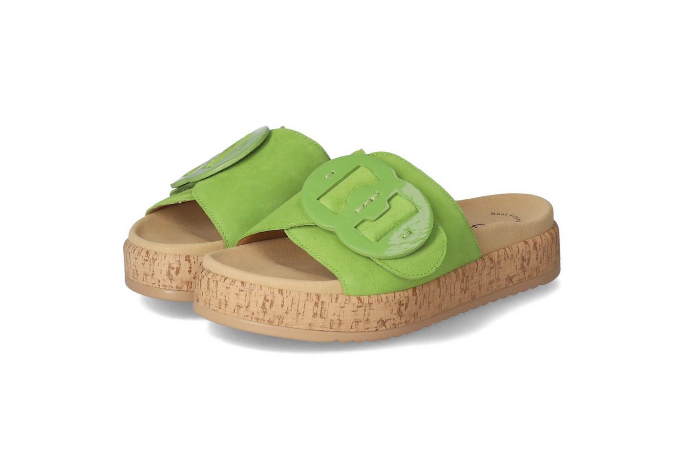 Gabor 63.760.11 Damen Rauleder gruen Pantolette