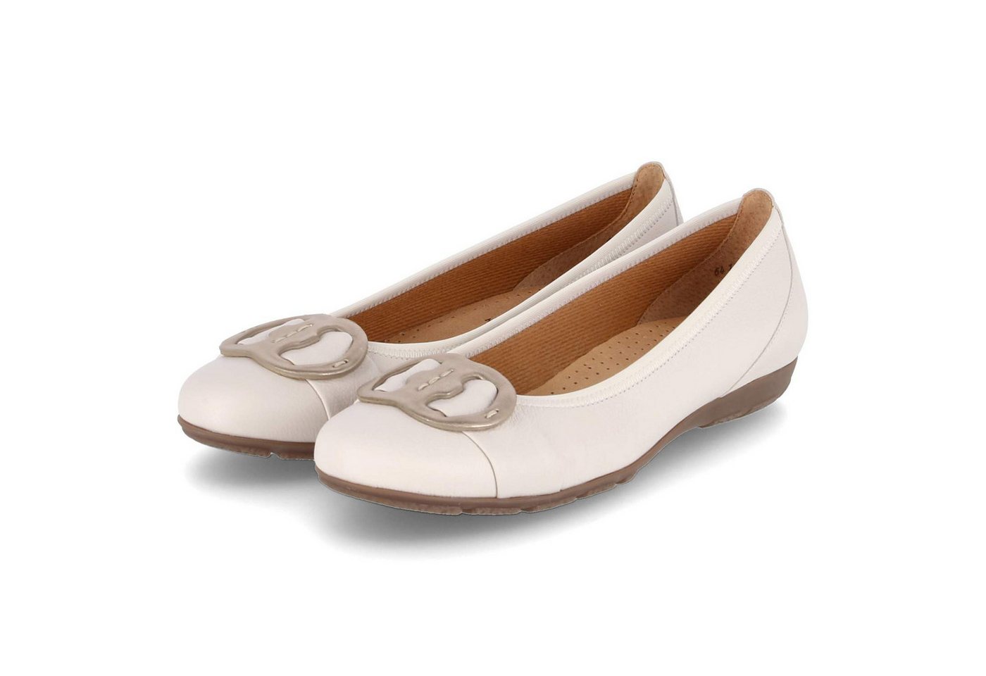 Gabor 64.163.22 Damen Leder beige Ballerina