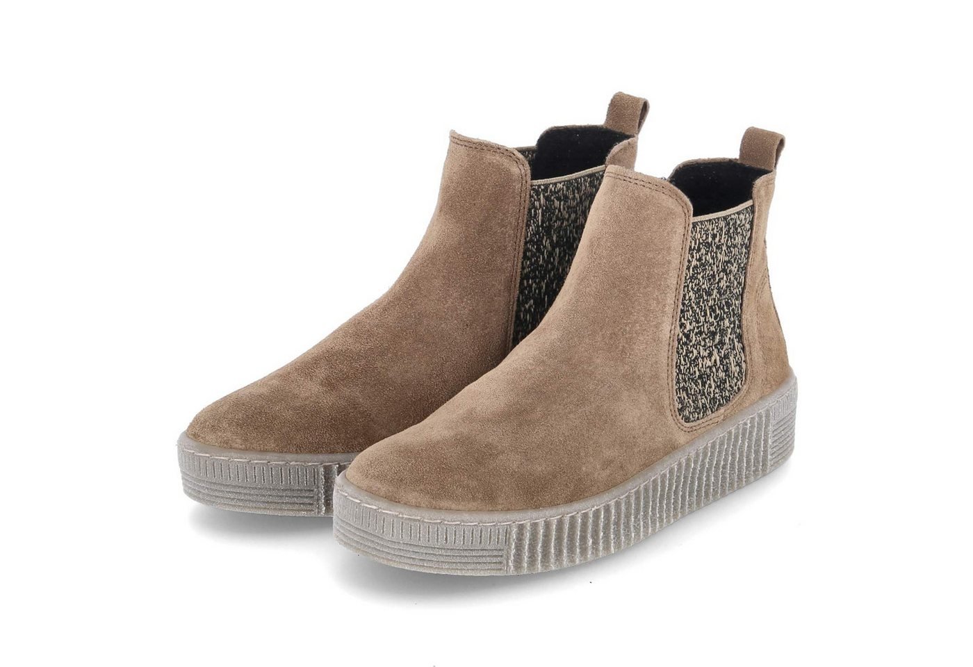 Gabor 73.731.11 Damen Rauleder beige Schlupfstiefel