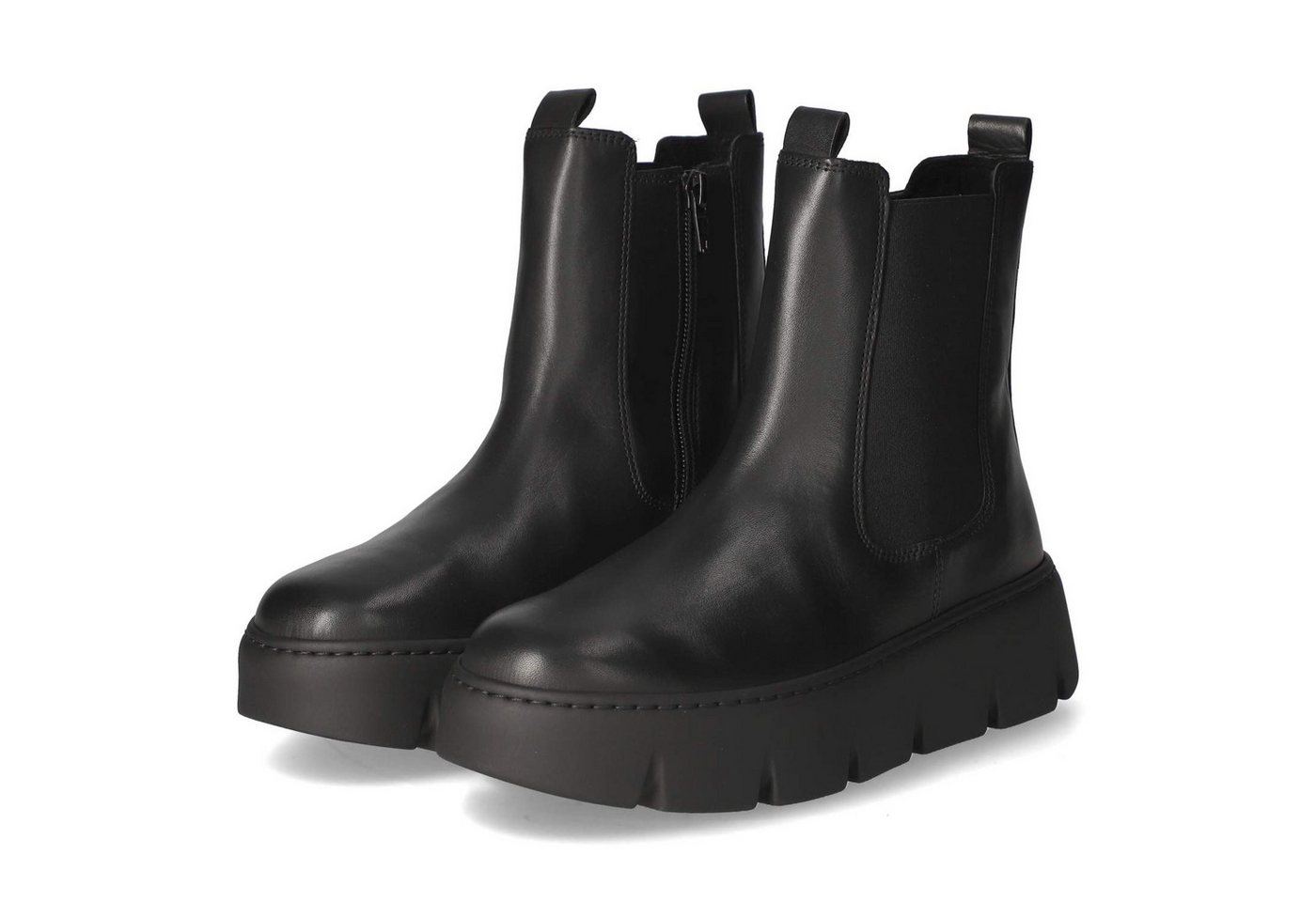 Gabor 73.742.27 Damen Glattleder schwarz Schlupfstiefel