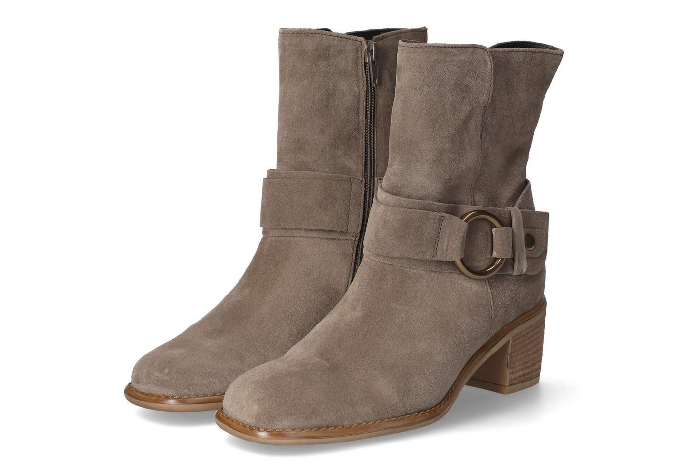 Gabor 75.940.10 Damen Rauleder beige Schlupfstiefel