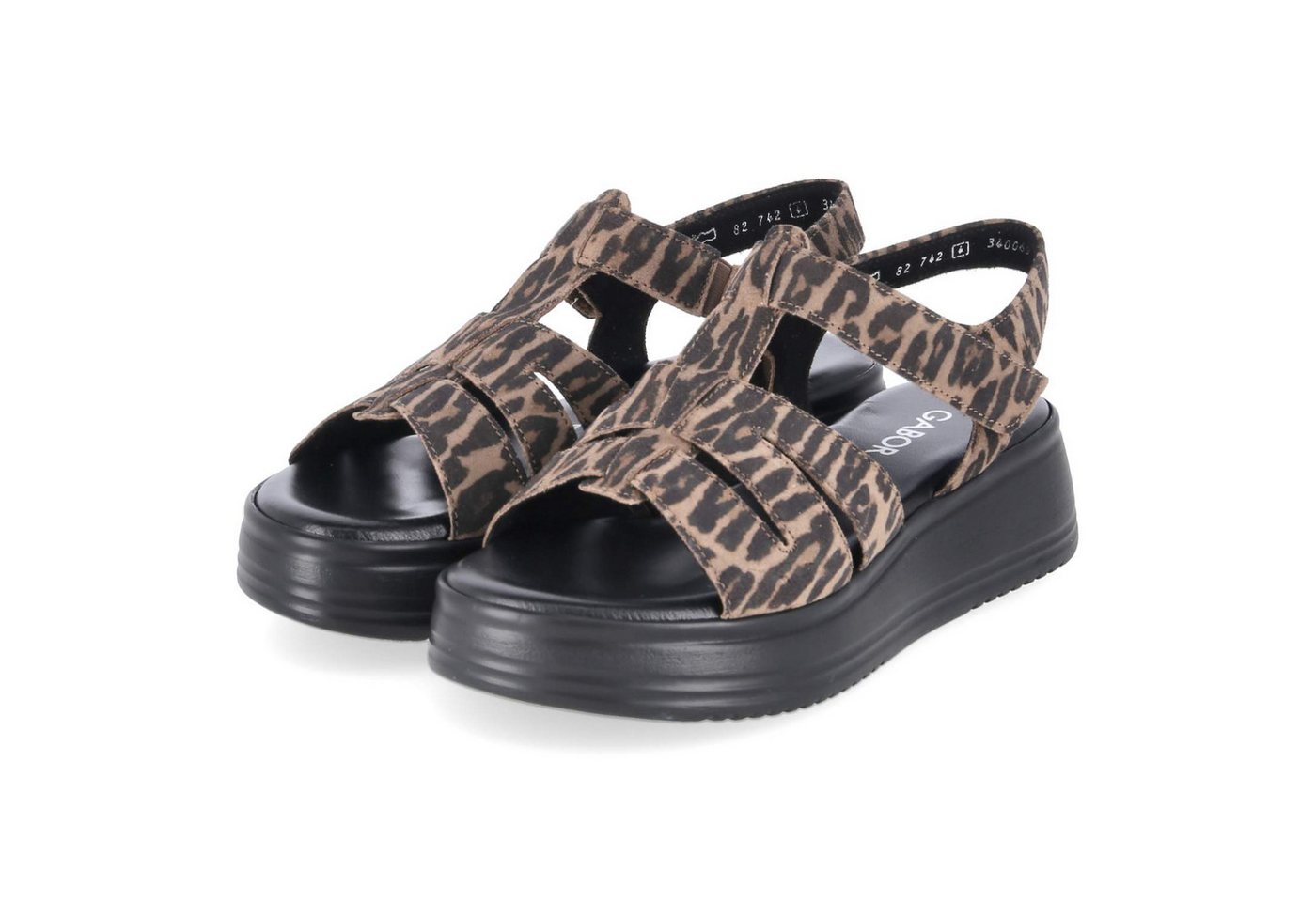 Gabor 82.742.62 Damen Rauleder brown Sandalette