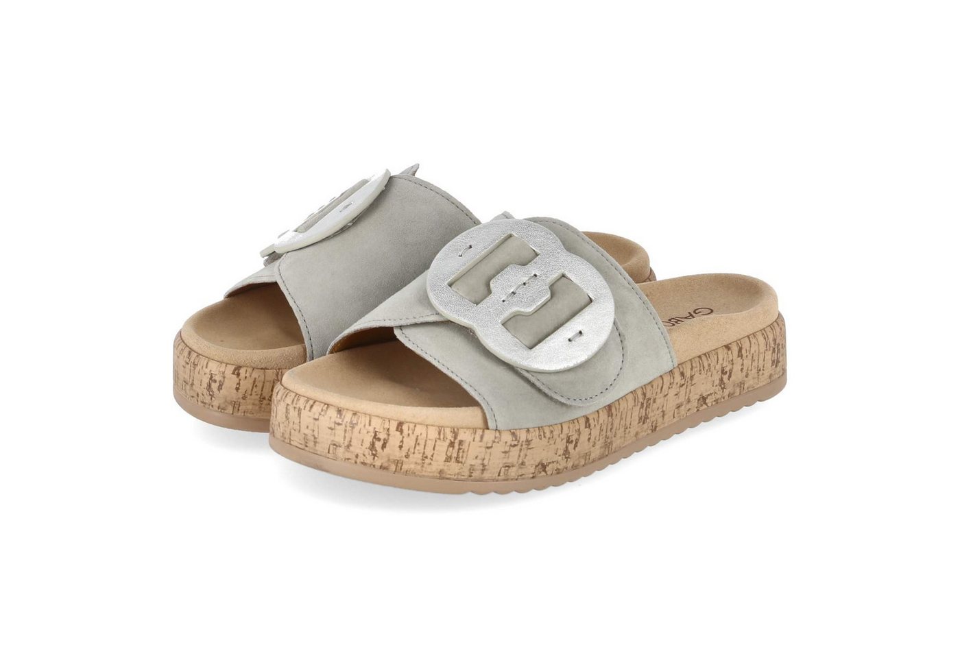 Gabor 83.760.11 Damen Rauleder green Pantolette