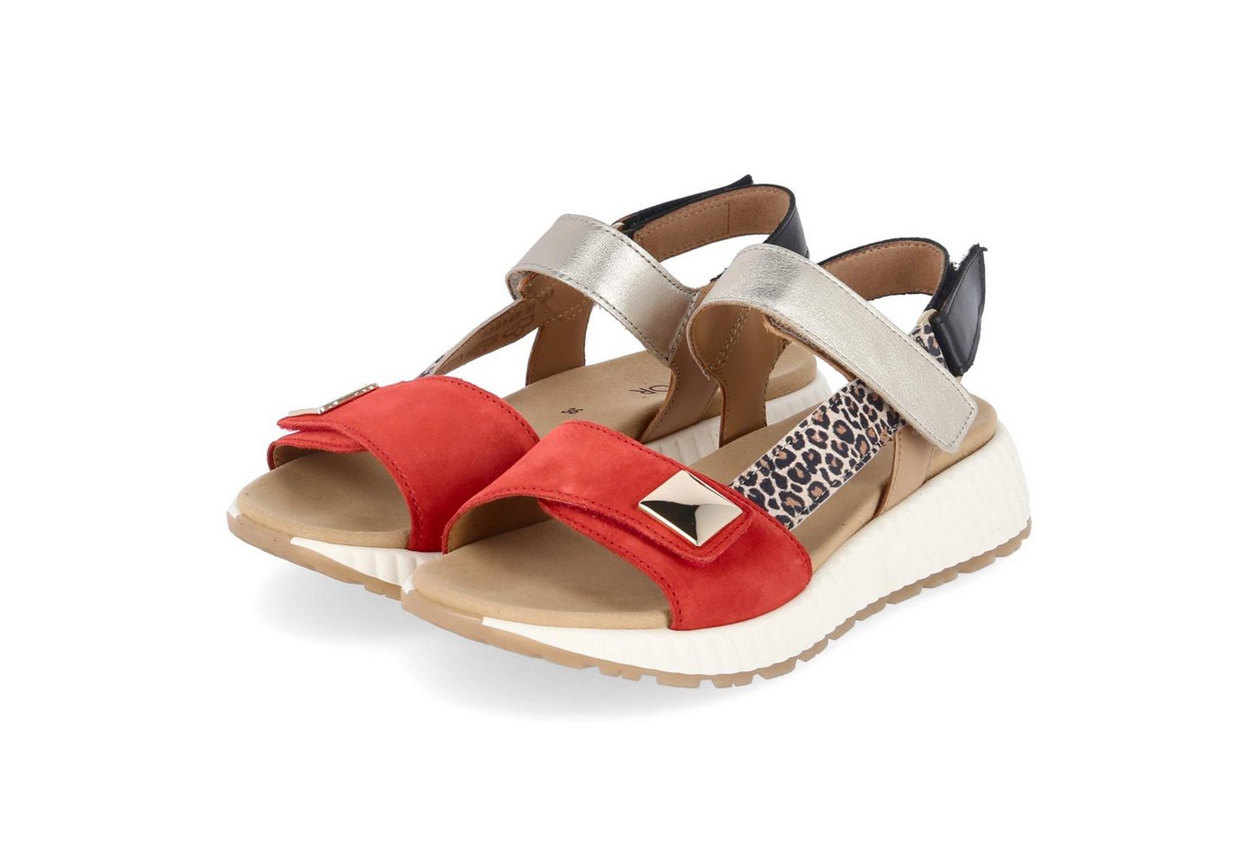 Gabor 84.582.15 Damen Rauleder rot Sandalette