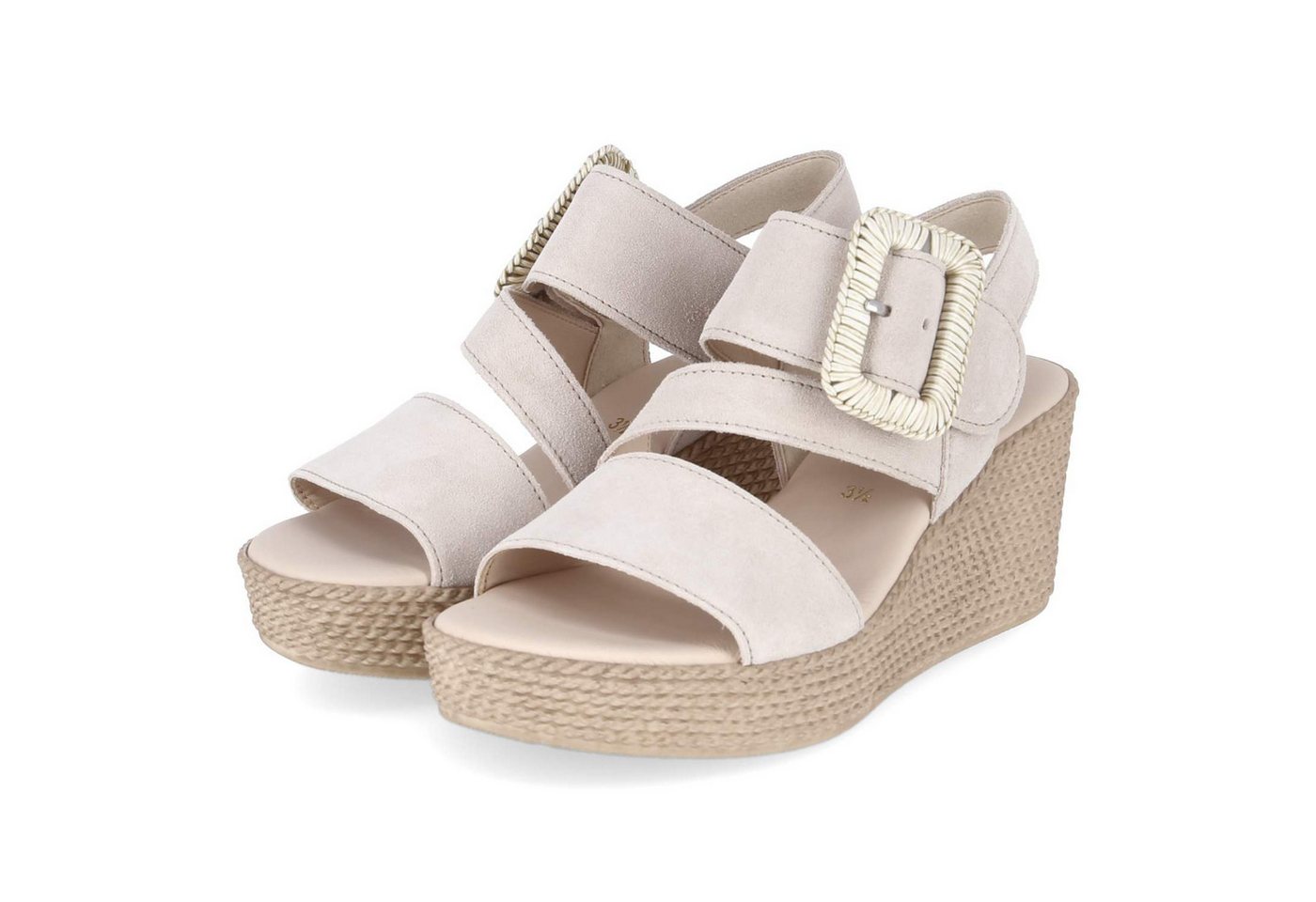 Gabor 84.771.12 Damen Rauleder beige Sandalette