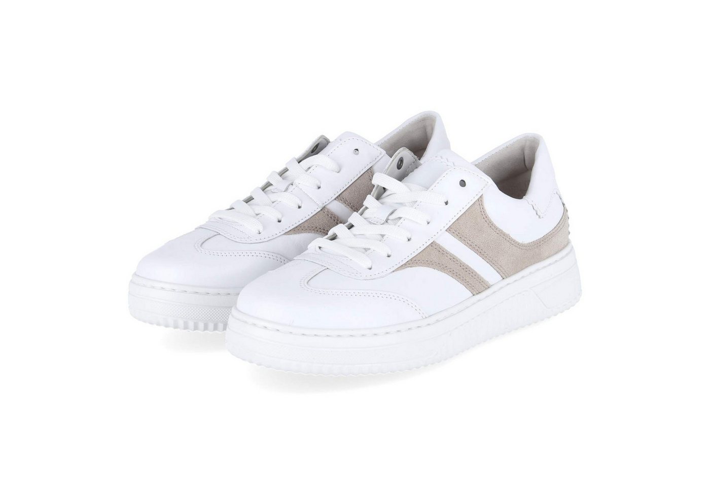 Gabor 86.406.53 Damen Glattleder white Schnürschuh