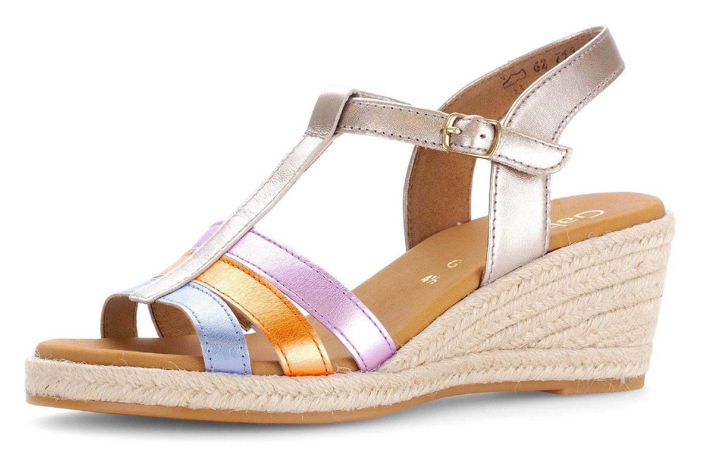 Gabor ATHEN Keilsandalette, Keilabsatz, Sommerschuh, Sandale mit verstellbarer Schnalle, G-Weite