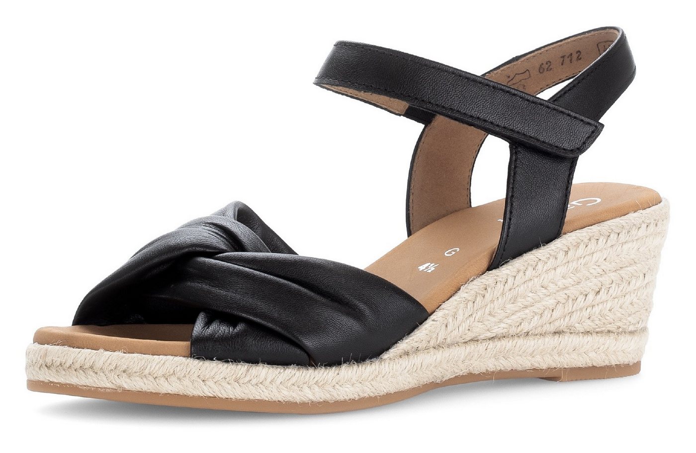 Gabor ATHEN Keilsandalette, Riemchensandale, Sommerschuh mit Klettverschluss, G-Weite