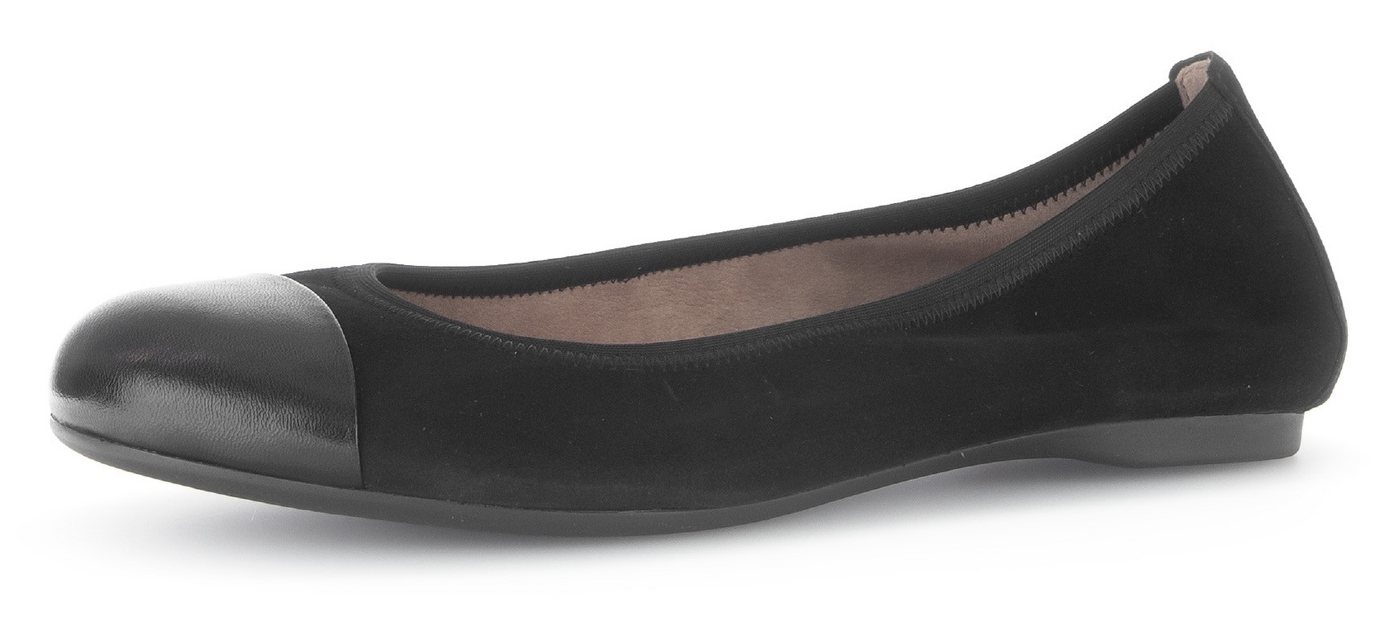 Gabor Ballerina, Blockabsatz, Schlupfschuh, Businesschuh mit Kontrastbesatz