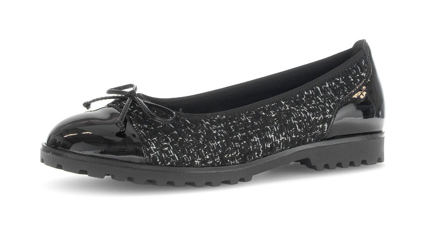 Gabor Ballerina, Blockabsatz, Schlupfschuh, Businessschuh mit süßer Zierschleife