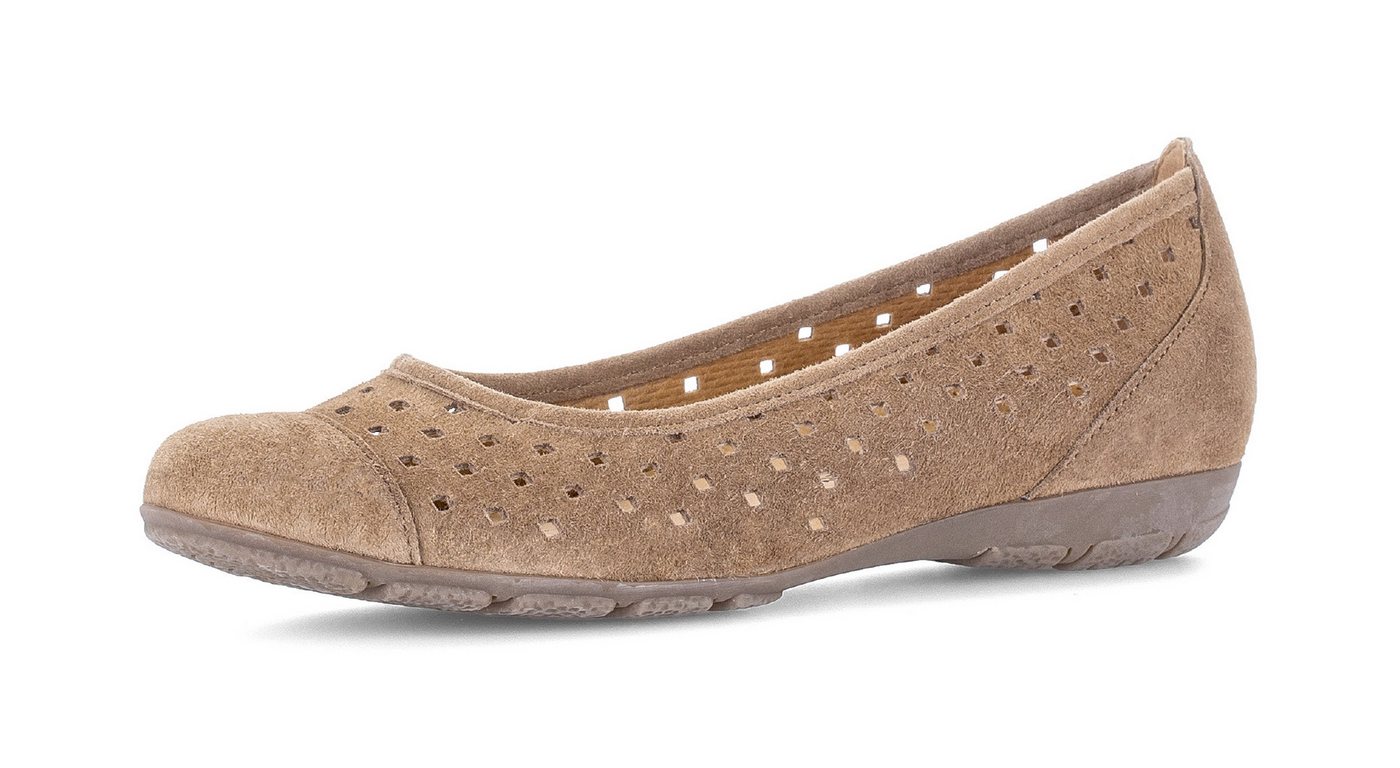 Gabor Ballerina Komfortschuh, Schlupfschuh mit sommlicher Lochung
