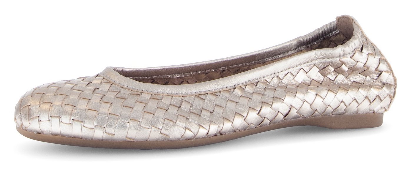 Gabor Ballerina, Schlupfschuh, Frühlingsschuh, Businessschuh mit tollem Flechtmuster